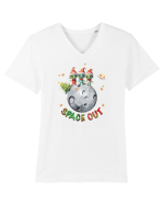cu extraterestrii de Craciun - Space out Tricou mânecă scurtă guler V Bărbat Presenter