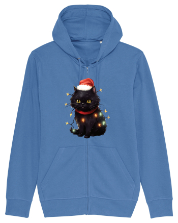cu pisici de Craciun - Christmas Black Cat Bright Blue