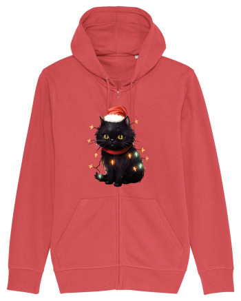 cu pisici de Craciun - Christmas Black Cat Carmine Red