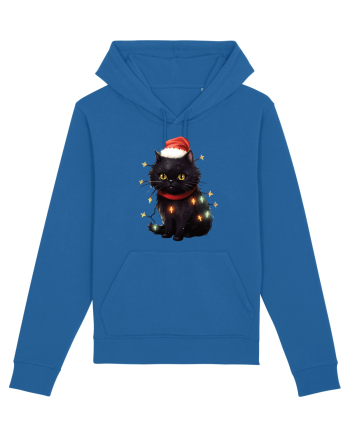 cu pisici de Craciun - Christmas Black Cat Royal Blue