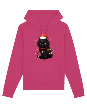 cu pisici de Craciun - Christmas Black Cat Raspberry