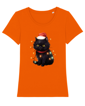 cu pisici de Craciun - Christmas Black Cat Bright Orange