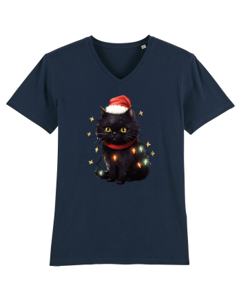 cu pisici de Craciun - Christmas Black Cat French Navy
