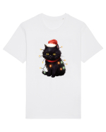 cu pisici de Craciun - Christmas Black Cat Tricou mânecă scurtă Unisex Rocker