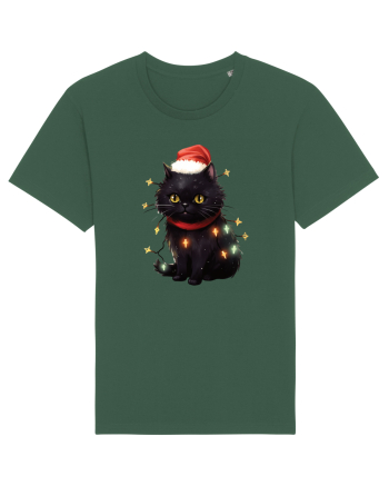 cu pisici de Craciun - Christmas Black Cat Bottle Green