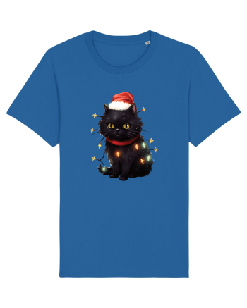 cu pisici de Craciun - Christmas Black Cat Royal Blue