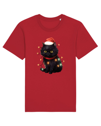 cu pisici de Craciun - Christmas Black Cat Red