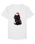 cu pisici de Craciun - Christmas Black Cat Tricou mânecă scurtă guler larg Bărbat Skater