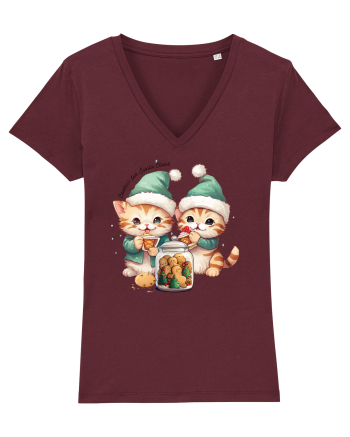 cu pisici de Craciun - Cookies for Santa Claus Burgundy