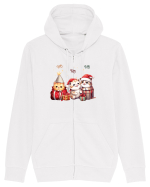 cu pisici de Craciun - Ho ho ho cats Hanorac cu fermoar Unisex Connector