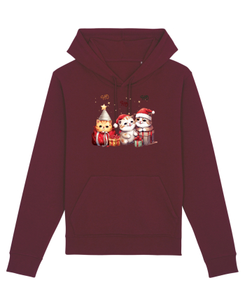 cu pisici de Craciun - Ho ho ho cats Burgundy
