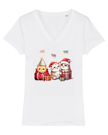 cu pisici de Craciun - Ho ho ho cats White