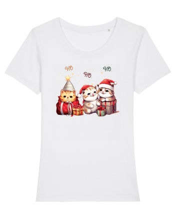 cu pisici de Craciun - Ho ho ho cats White