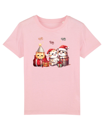 cu pisici de Craciun - Ho ho ho cats Cotton Pink