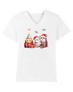 cu pisici de Craciun - Ho ho ho cats Tricou mânecă scurtă guler V Bărbat Presenter