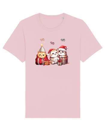 cu pisici de Craciun - Ho ho ho cats Cotton Pink