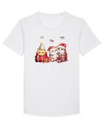 cu pisici de Craciun - Ho ho ho cats Tricou mânecă scurtă guler larg Bărbat Skater