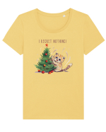 cu pisici de Craciun - I regret nothing Tricou mânecă scurtă guler larg fitted Damă Expresser