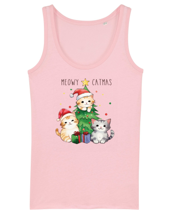 cu pisici de Craciun - Meowy catmas Cotton Pink