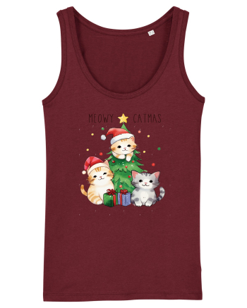 cu pisici de Craciun - Meowy catmas Burgundy