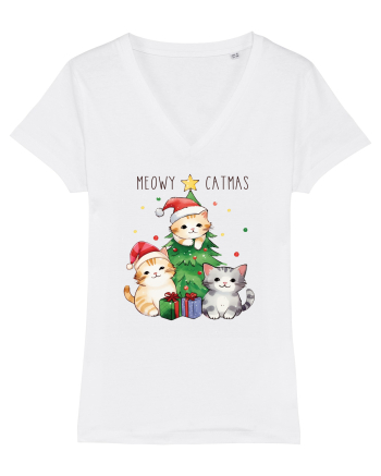 cu pisici de Craciun - Meowy catmas White