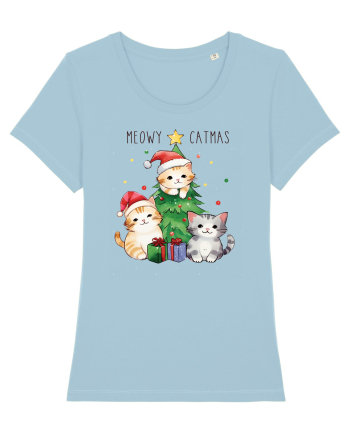 cu pisici de Craciun - Meowy catmas Sky Blue