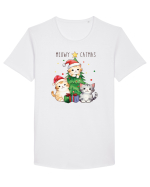 cu pisici de Craciun - Meowy catmas Tricou mânecă scurtă guler larg Bărbat Skater