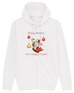 cu pisici de Craciun - Meowy Christmas and a happy purr year Hanorac cu fermoar Unisex Connector