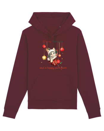 cu pisici de Craciun - Meowy Christmas and a happy purr year Burgundy