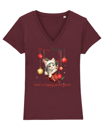 cu pisici de Craciun - Meowy Christmas and a happy purr year Burgundy