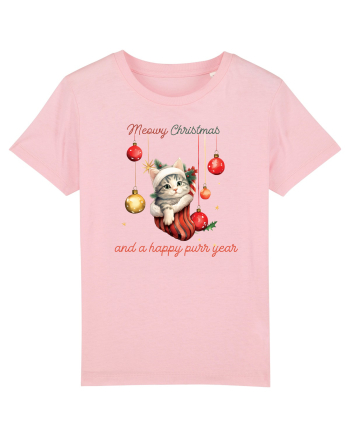 cu pisici de Craciun - Meowy Christmas and a happy purr year Cotton Pink
