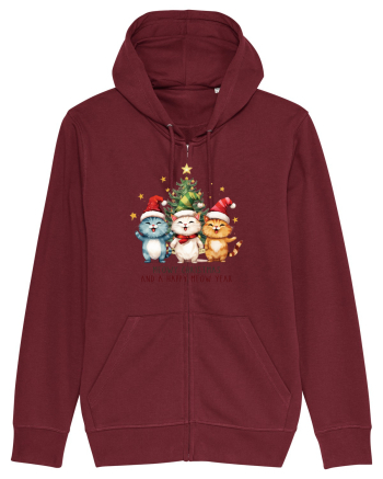 cu pisici de Craciun - Meowy Christmas and happy meow year Burgundy