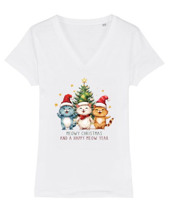 cu pisici de Craciun - Meowy Christmas and happy meow year White