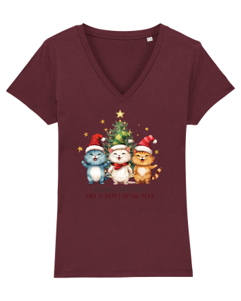 cu pisici de Craciun - Meowy Christmas and happy meow year Burgundy