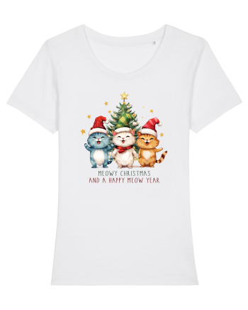 cu pisici de Craciun - Meowy Christmas and happy meow year White