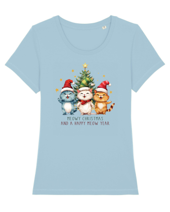 cu pisici de Craciun - Meowy Christmas and happy meow year Sky Blue