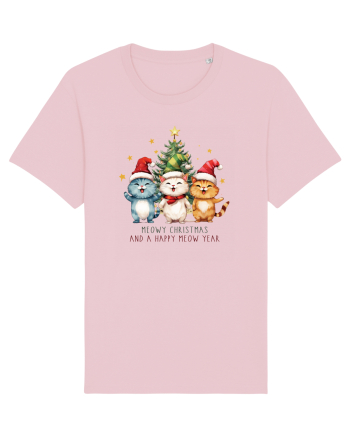cu pisici de Craciun - Meowy Christmas and happy meow year Cotton Pink
