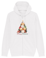 cu pisici de Craciun - Meowy Christmas Tree Hanorac cu fermoar Unisex Connector