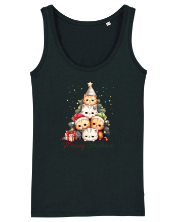 cu pisici de Craciun - Meowy Christmas Tree Black