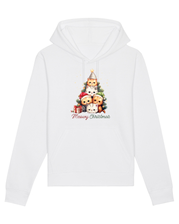 cu pisici de Craciun - Meowy Christmas Tree White
