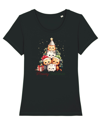 cu pisici de Craciun - Meowy Christmas Tree Black