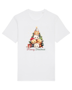 cu pisici de Craciun - Meowy Christmas Tree Tricou mânecă scurtă Unisex Rocker