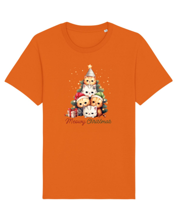 cu pisici de Craciun - Meowy Christmas Tree Bright Orange