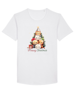 cu pisici de Craciun - Meowy Christmas Tree Tricou mânecă scurtă guler larg Bărbat Skater