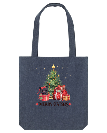 cu pisici de Craciun - Merry Catmas Tree Midnight Blue