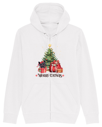 cu pisici de Craciun - Merry Catmas Tree White