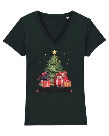 cu pisici de Craciun - Merry Catmas Tree Black