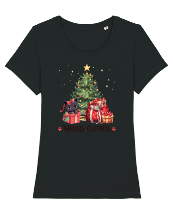 cu pisici de Craciun - Merry Catmas Tree Black