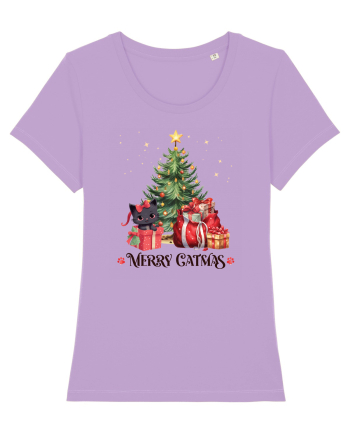 cu pisici de Craciun - Merry Catmas Tree Lavender Dawn