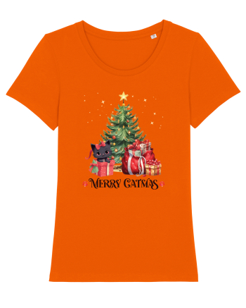 cu pisici de Craciun - Merry Catmas Tree Bright Orange